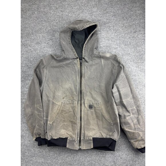 Carhartt Jacket Mens 2XL Hooded Mesh Lined Full Zip Gray Duck Active J360 GVL - Picture 1 of 9
